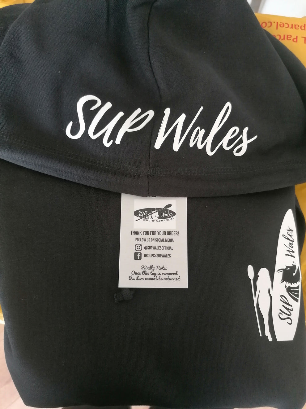 Iconic Edition SUP Wales Hoodie - Sustainable Black