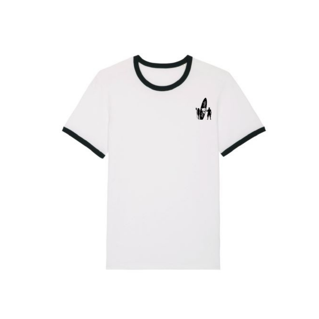 SUP Wales Organic Cotton Unisex T-Shirt - White/Black Trim